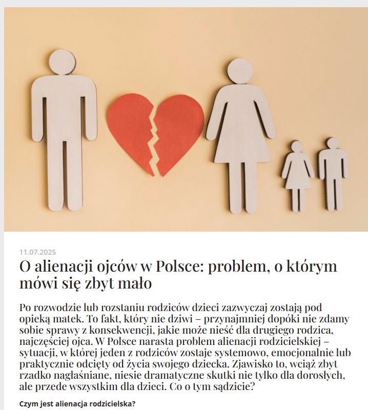 O alienacji ojcow w Polsce
